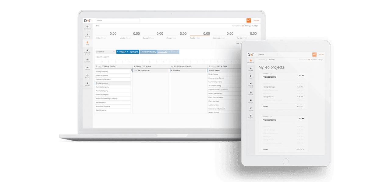 Xero integrated custom project management web app